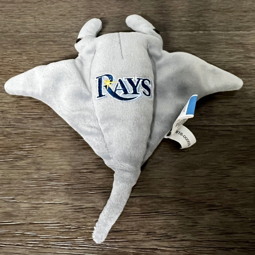 Tampa Bay Rays Plush FOCO Mascot MLB Baseball Stuffed Animal Toy Gray Manta Ray
